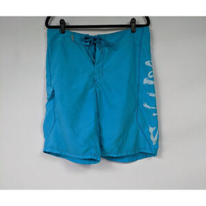 Salt Life Swim Trunks Shorts Aqua Teal Blue 32 Lace Up Waist Fishing Vacation